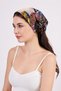 100% Silk Scarf Bandana| Gustav Klimt Lady With Fan - 5