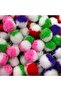 Glitter Mixed Color Plush Pompom Glitter Mixed Pompom 100 Pieces 2 Cm