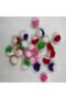 Glitter Mixed Color Plush Pompom Glitter Mixed Pompom 100 Pieces 2 Cm - 2