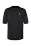Black Oversize Crew Neck Short Sleeve Fox Embroidery 100% Cotton T-Shirt Tmnss23Ts00182 - 6