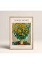 Claude Monet Jerusalem Artichoke Flowers Art Painting with Wooden Frame