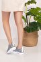 Linen Gray Teddy Bear Patterned Laced Orthopedic Sports Shoes - 4