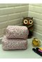 Colorful Floral Makeup Bag / Organizer (LINING-ZIPPERED) - 3