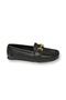 Women's Black Ballerina Light Comfortable Sole Leather Skin Shoes - 2