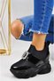 Women's Sports Shoes with Stone-Front Wedge Heels - 5