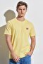 Regular Fit Regular Cut 100% Cotton Crew Neck Yellow T-Shirt
