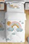 Sunny Rainbow Patterned Single Baby Kids Bedding Set