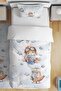 Traveling Pilots in the Clouds Patterned Single Baby Kids Bedding Set