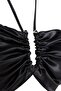 Black Crop Lined Satin Bustier with Woven Accessories TPRSS23BS00024 - 7