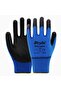 Pn3 Zebra Mavi Polyester Örme Nitril Inşaat Eldiveni 10 Beden -12 Çift