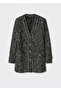 Stone-Embellished Buttoned Tweed Jacket - 3