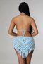 Triangle Design Crochet Knitted Bikini Top - 3