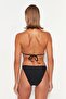 Black Cut Out Detailed High Leg Bikini Bottom Tbess23Ba00014 - 6