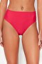 Fuchsia High Waist Normal Leg Bikini Bottom TBESS21BA0387 - 4
