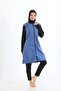 Women's Hijab Fully Covered Long Sleeve Zippered Swimsuit - 4