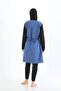 Women's Hijab Fully Covered Long Sleeve Zippered Swimsuit - 6