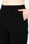 Women's Black High Waist Pleated Fabric Palazzo Pants - 5