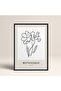 Boho Bohemian Linear Linear Modern Abstract Art Painting with Frame