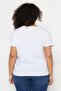 Siyah-Beyaz 2'li Paket Basic V Yaka %100 Pamuk Örme Büyük Beden T-Shirt TBBSS22TS0705 - 10