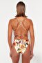 Floral Patterned Square Collar High Leg Swimsuit TBESS23MA00311 - 5