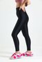 High Waist Thick Belt Shiny Disco Leggings-black - 7