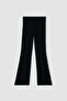 Flared Leg Crepe Trousers - 3