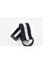 Black and White Sports Cloth Belt with Black Buckle