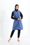 Women's Hijab Fully Covered Long Sleeve Zippered Swimsuit - 3