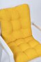 Candy Pofidik Yellow Chair Cushion with Backrest, Specially Stitched and Laced 43X88 cm - 2