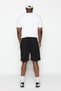 Plus Size Black Regular/Normal Fit Medium Length Rubber Waisted Color Paneled Shorts Tmnss23Sr00046 - 17