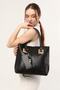 Black Women's Crocodile Pattern Wallet Large Shoulder Bag