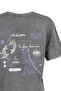 Antrasit %100 Kalın Pamuklu Soluk Efektli Sırt Baskılı Boyfriend Örme T-Shirt TWOSS23TS00109 - 14