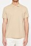 Bej Slim/Dar Kesim Yakası Çizgili Basic %100 Pamuk Polo Yaka T-shirt TMNSS20PO0009 - 2