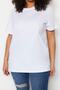 Beyaz Relaxed Bisiklet Yaka Yırtmaçlı %100 Pamuk Örme T-Shirt TBBSS22BF0031 - 3