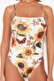 Floral Patterned Square Collar High Leg Swimsuit TBESS23MA00311 - 3