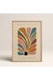 Wooden Framed Abstract Colorful Patterns Flower Modern Art Painting