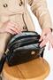 Sn 1267 Quilted Women's Shoulder Bag Wrinkled-patent black - 3