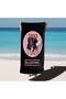 Black Pink Beach Bath Towel
