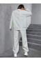 Women's Gray Arizona Bottom Top Tracksuit Set Oversize Crew Neck - 2