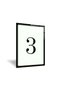 Glass Door Number - Glass Direction Sign| Number 3| Black Text| 14.8cm X 21 cm - 2