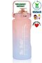 Motivational Water Bottle with Straw and Sticker Water Bottle 2000ml (2lt) Bpa Free Sports Gym - 5