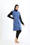 Women's Hijab Fully Covered Long Sleeve Zippered Swimsuit - 5