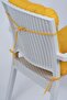 Candy Pofidik Yellow Chair Cushion with Backrest, Specially Stitched and Laced 43X88 cm - 3