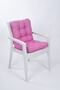 Candy Pofidik Pink Chair Cushion with Backrest, Special Stitched and Laced, 43X88 cm