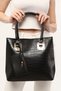 Black Women's Crocodile Pattern Wallet Large Shoulder Bag - 8