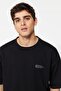 Siyah Oversize %100 Pamuklu Minimal Yazı Baskılı T-Shirt TMNSS23TS00084 - 3