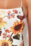 Floral Patterned Square Collar High Leg Swimsuit TBESS23MA00311 - 4