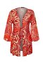 Etnik Desenli Dokuma Şeritli Plaj Mini Kimono&Kaftan TBESS23KM00032 - 7