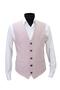 Men's Vest V-Neck Red White Wool 50476