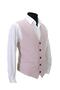 Men's Vest V-Neck Red White Wool 50476 - 2
